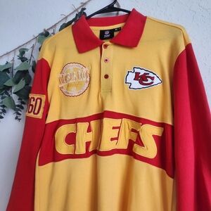 NFL Team Apparel Red and Yellow Polo
